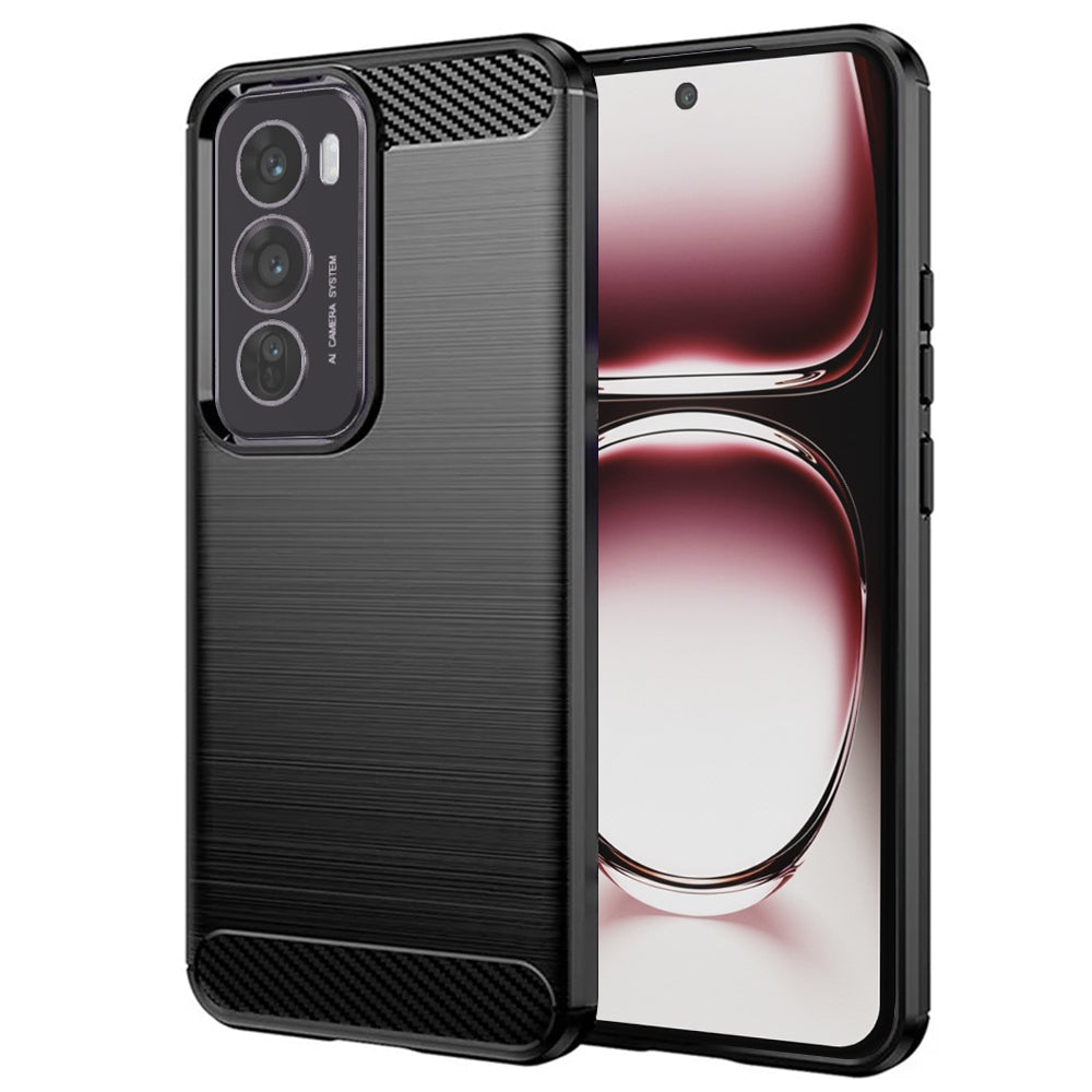Capa para Oppo Reno12 Pro, Techsuit, Carbono, Preta