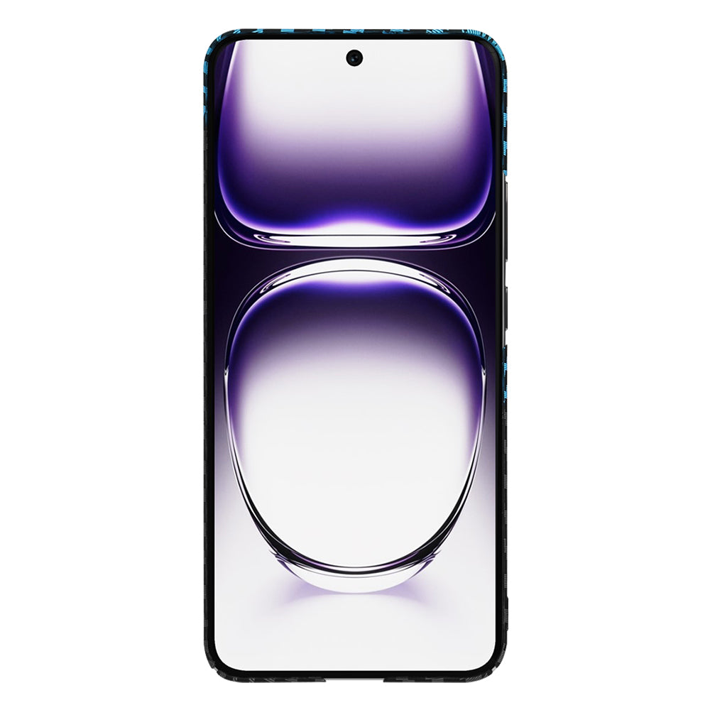 Capa para Oppo Reno12, Techsuit, Carbonite FiberShell, Preto Azul