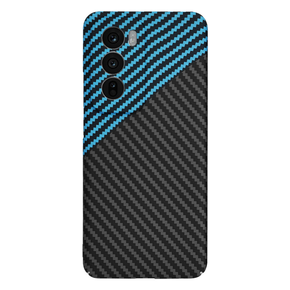 Capa para Oppo Reno12, Techsuit, Carbonite FiberShell, Preto Azul
