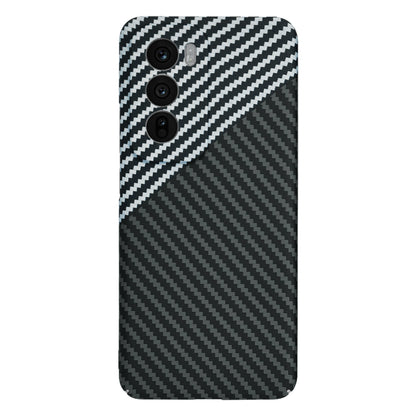 Capa para Oppo Reno12, Techsuit, Carbonite FiberShell, Preto Cinzento