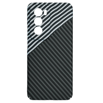 Capa para Oppo Reno12, Techsuit, Carbonite FiberShell, Preto Cinzento
