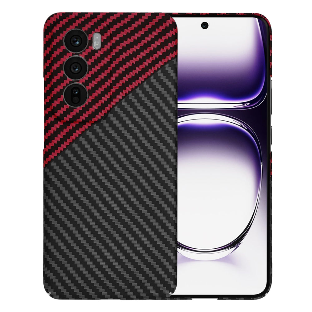 Capa para Oppo Reno12, Techsuit, Carbonite FiberShell, Preto Vermelho