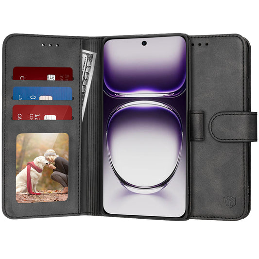 Capa para Oppo Reno12, Techsuit, Diary Book, Preta