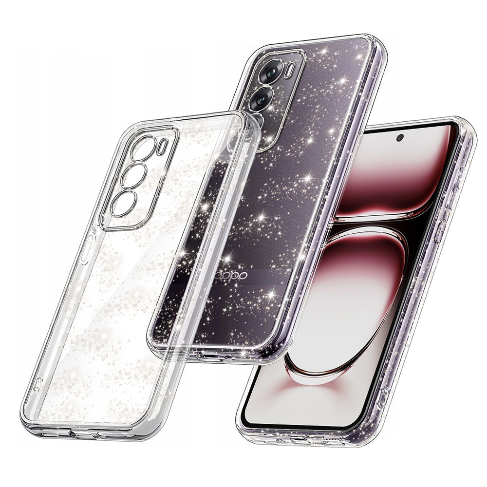 Capa para Oppo Reno12, Techsuit, SparkleSkin, Transparente