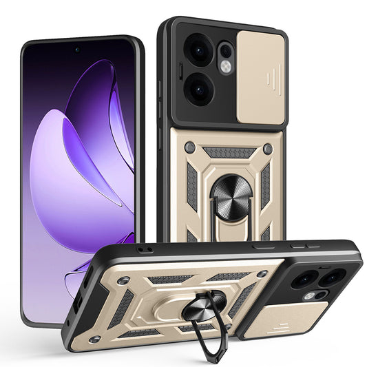 Capa para Oppo Reno13 FS 5G / Reno13 F 4G / Reno13 F, Techsuit, CamShield, Dourada