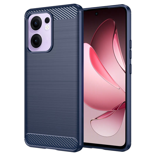 Capa para Oppo Reno13 FS 5G / Reno13 F 4G / Reno13 F, Techsuit, Carbono, Azul