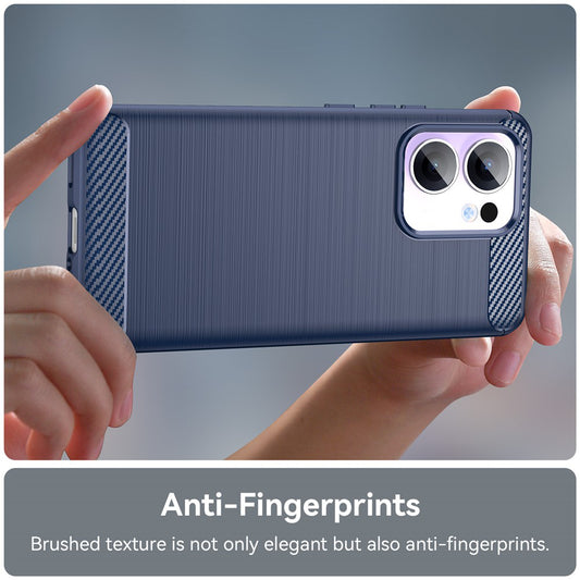 Capa para Oppo Reno13 FS 5G / Reno13 F 4G / Reno13 F, Techsuit, Carbono, Azul