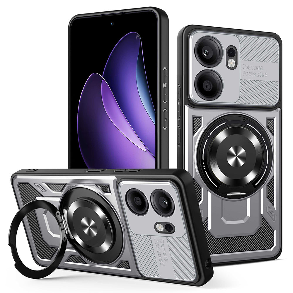 Capa para Oppo Reno13 FS 5G / Reno13 F 4G / Reno13 F, Techsuit, RuggedCam, Cinzento