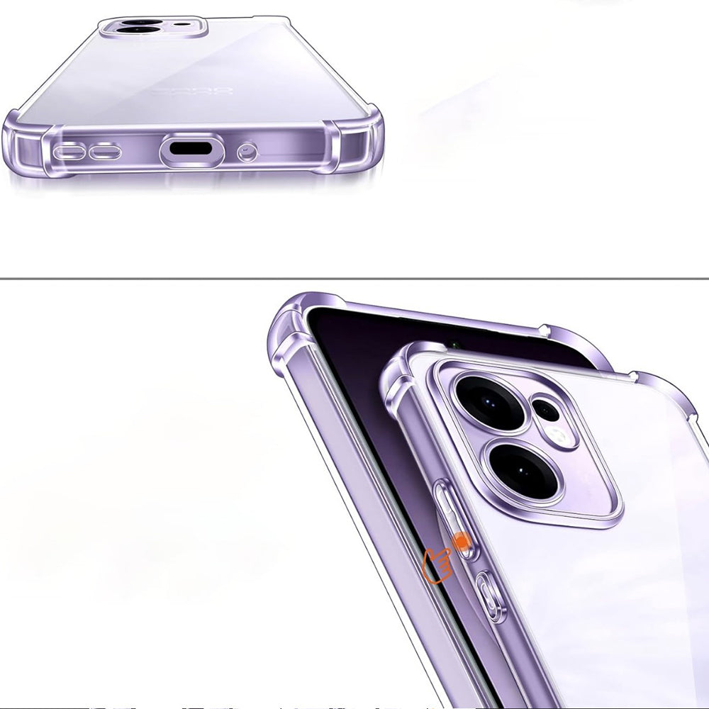 Capa para Oppo Reno13 FS 5G / Reno13 F 4G / Reno13 F, Techsuit, Transparente Antichoque