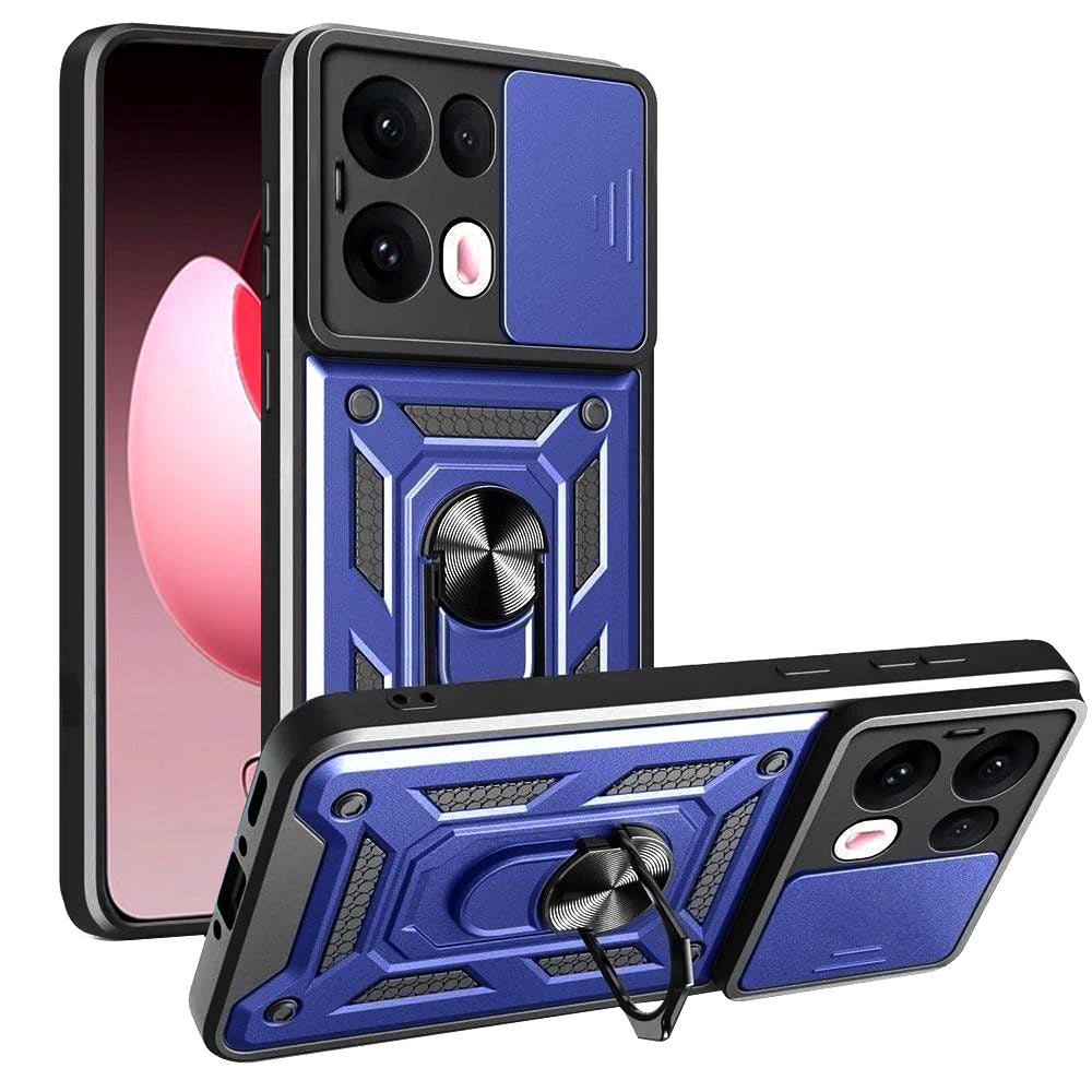 Capa para Oppo Reno13 Pro, Techsuit, CamShield, Azul