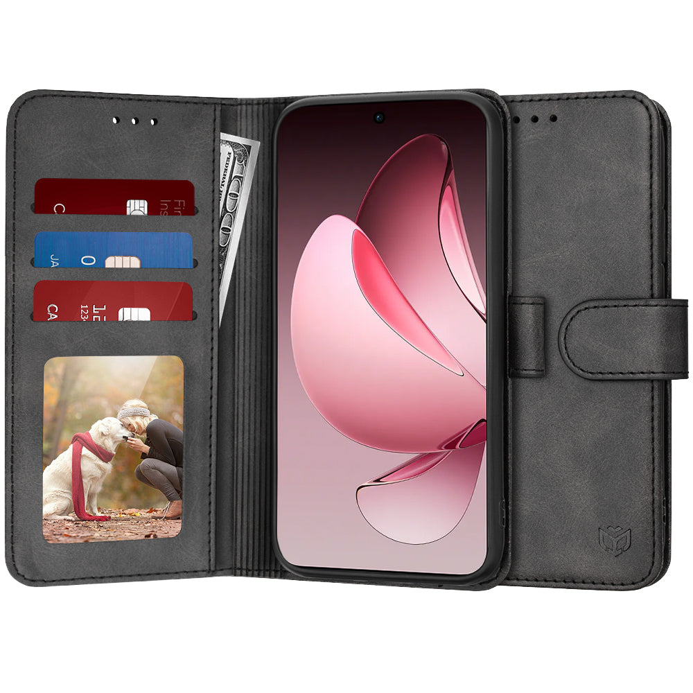 Capa para Oppo Reno13 Pro, Techsuit, Diary Book, Preta