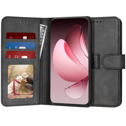 Capa para Oppo Reno13 Pro, Techsuit, Diary Book, Preta