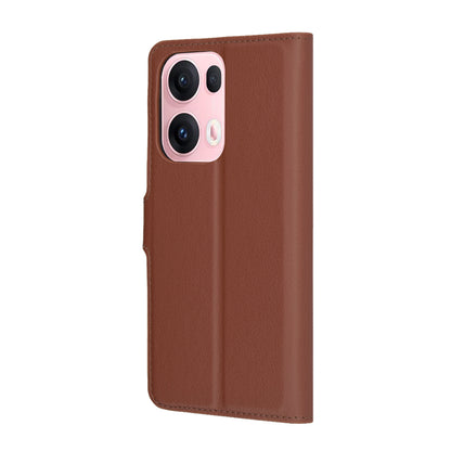 Case for Oppo Reno13 Pro, Techsuit, Leather Folio, Brown