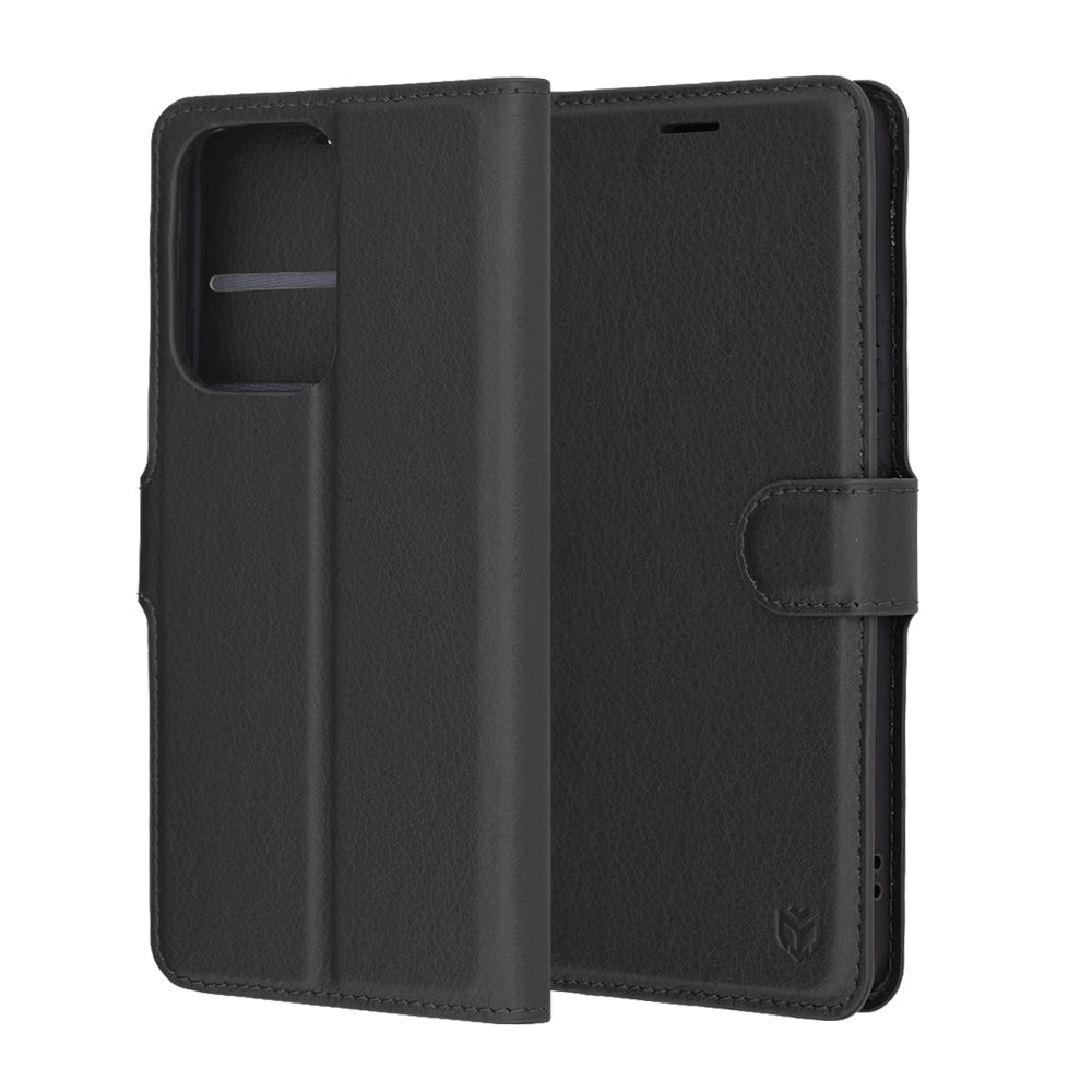 Capa para Oppo Reno13 Pro, Techsuit, Leather Folio, Preta