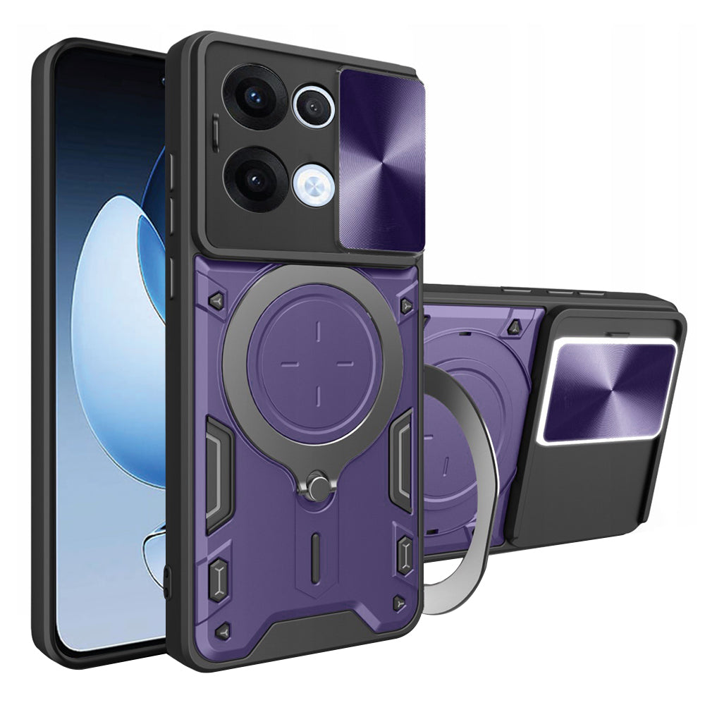 Capa para Oppo Reno13, Techsuit, CamGuard Pro, Roxo