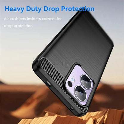 Capa para Oppo Reno13, Techsuit, Carbono, Preta