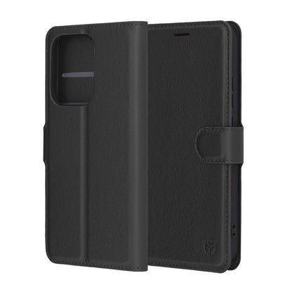Case for Oppo Reno13, Techsuit, Leather Folio, Black