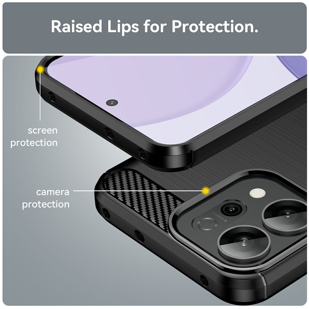 Capa para Oppo Reno14 F, Techsuit, Carbono, Preta