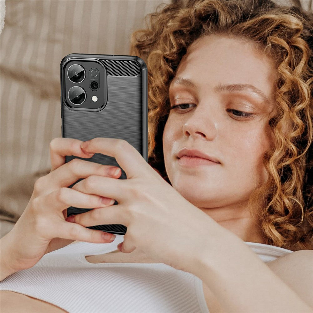 Capa para Oppo Reno14 F, Techsuit, Carbono, Preta