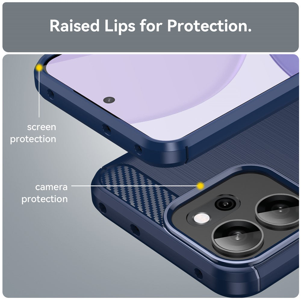 Capa para Oppo Reno14 FS 5G / Reno14 F, Techsuit, Carbono, Azul