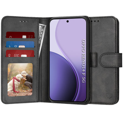 Capa para Oppo Reno14 FS 5G / Reno14 F, Techsuit, Diary Book, Preta
