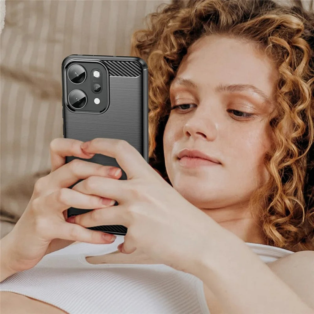 Capa para Oppo Reno14 Pro, Techsuit, Carbono, Preta