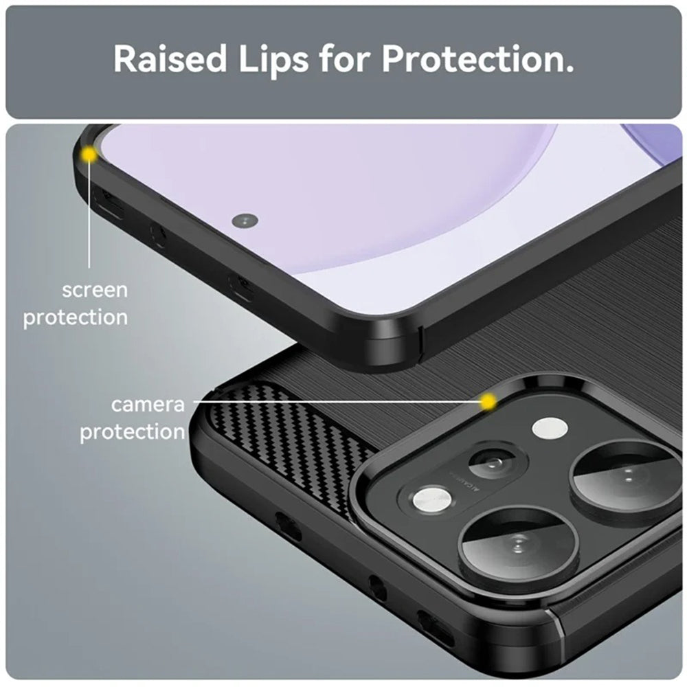 Capa para Oppo Reno14 Pro, Techsuit, Carbono, Preta