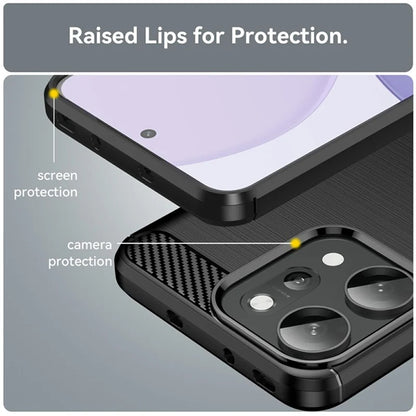 Capa para Oppo Reno14 Pro, Techsuit, Carbono, Preta
