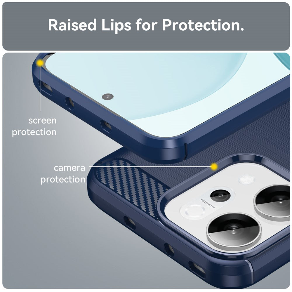 Capa para Oppo Reno14, Techsuit, Carbono, Azul