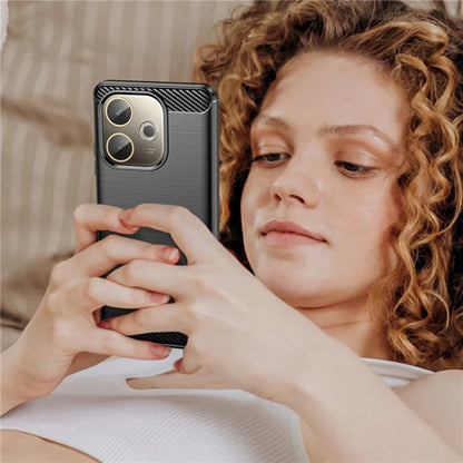 Capa para Oppo Reno14, Techsuit, Carbono, Preta