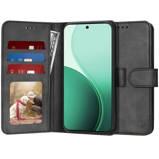 Capa para Oppo Reno14, Techsuit, Diary Book, Preta