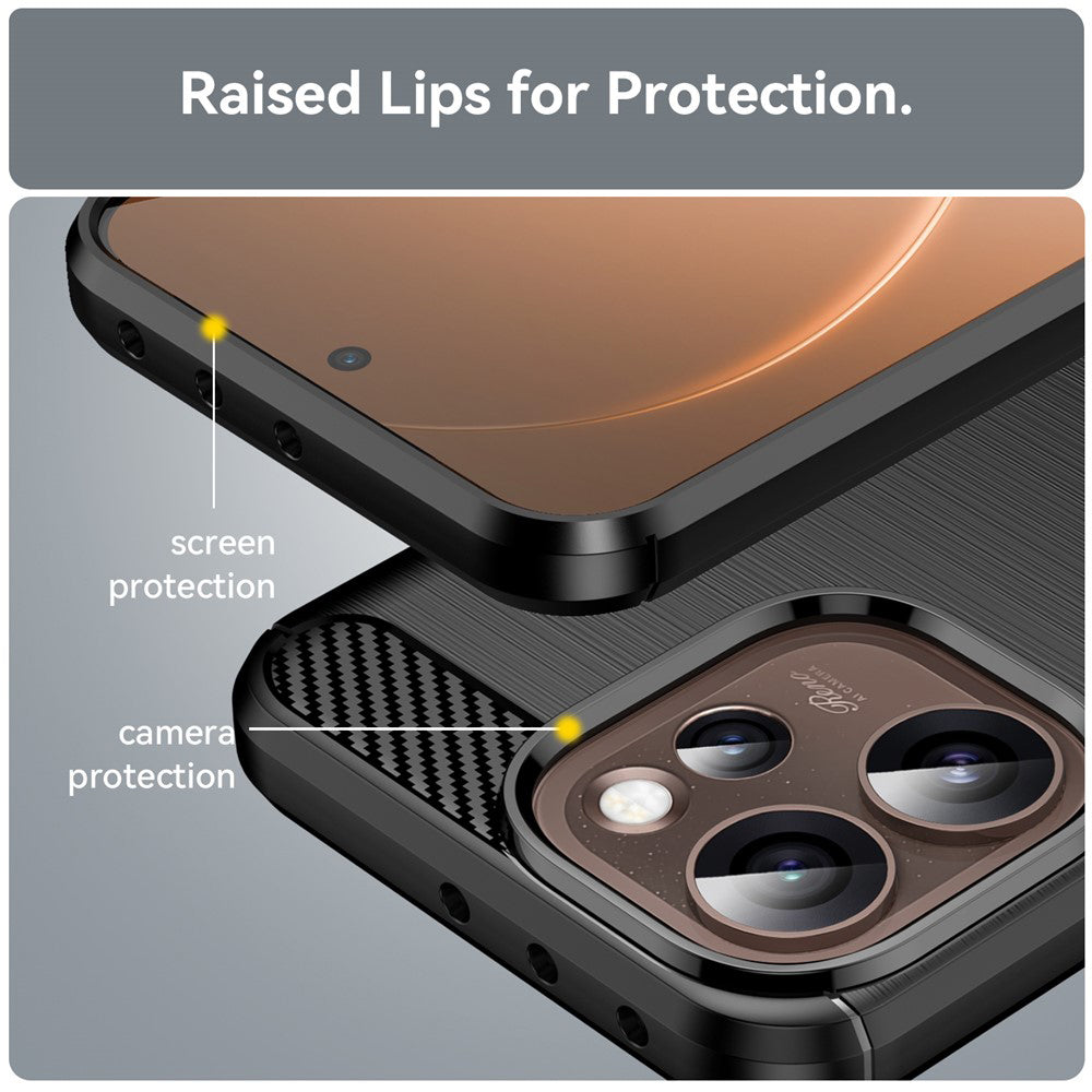 Capa para Oppo Reno15 Pro Max, Techsuit, Carbono, Preta