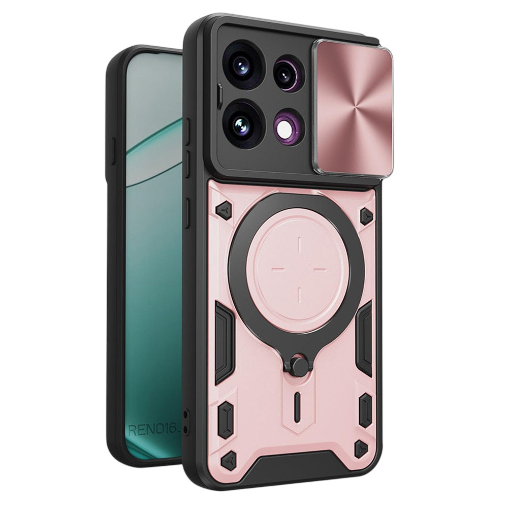 Capa para Oppo Reno16 F / Reno16 FS, Techsuit, CamGuard Pro, Rosa Dourado