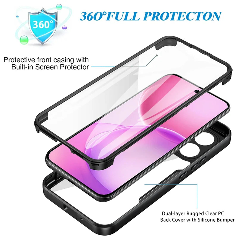 Capa para Oppo Reno16 F / Reno16 FS, Techsuit, ColorVerse 360, Preta