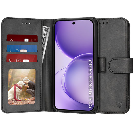 Capa para Oppo Reno16 F / Reno16 FS, Techsuit, Diary Book, Preta