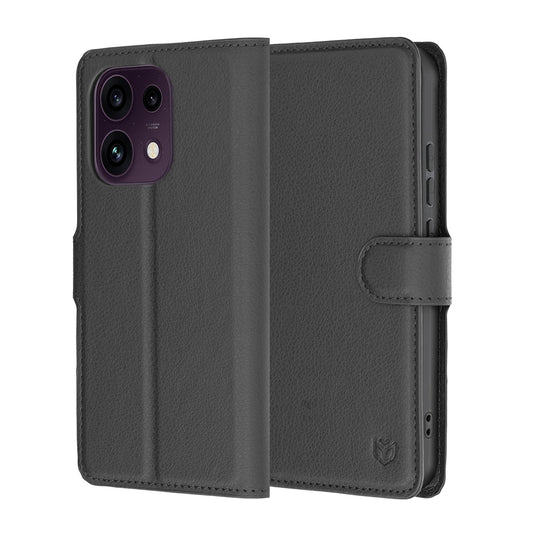 Capa para Oppo Reno16 F / Reno16 FS, Techsuit, Leather Folio, Preta