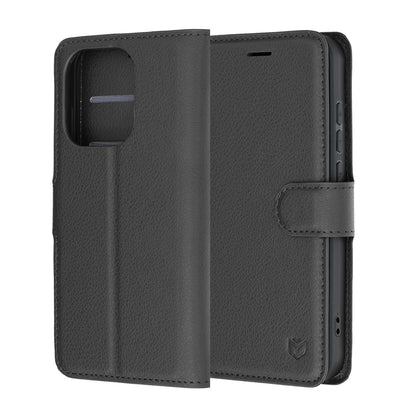 Case for Oppo Reno16 / Reno16 Pro, Techsuit, Leather Folio, Black