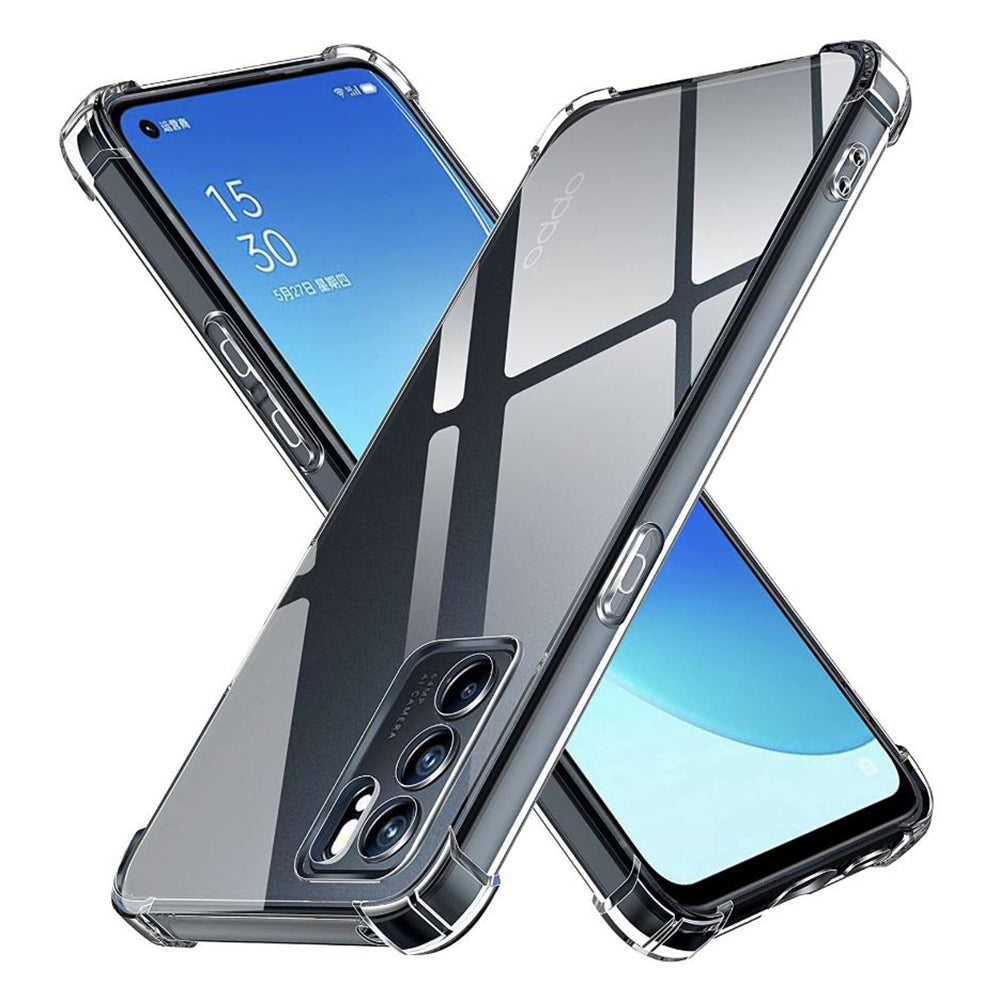 Capa para Oppo Reno6 5G, Techsuit, Transparente à Prova de Choques, Transparente