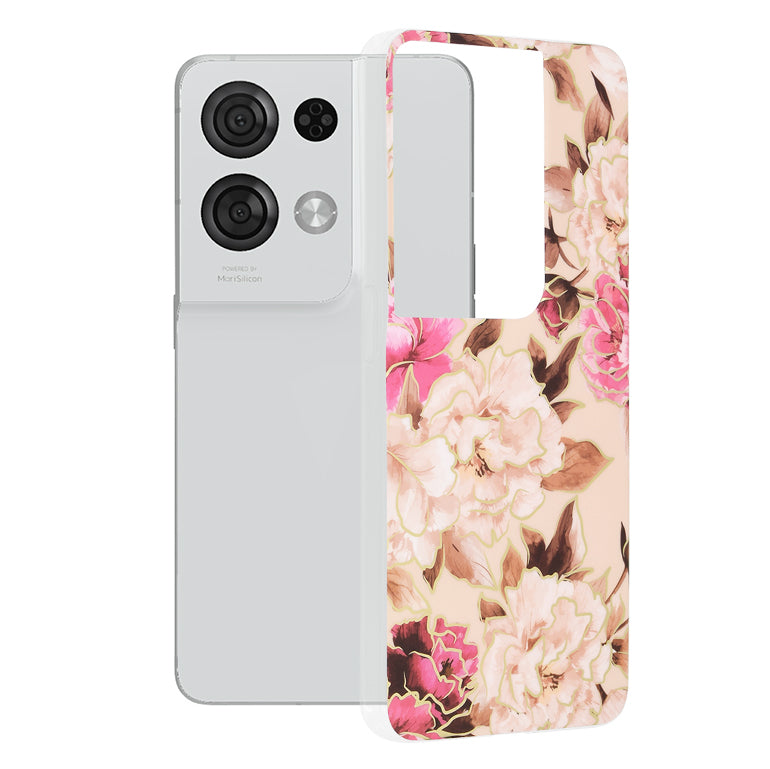 Case for Oppo Reno8 Pro, Techsuit, Marble, Beige