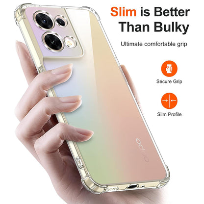 Capa para Oppo Reno8, Techsuit, Shockproof Clear, Transparente