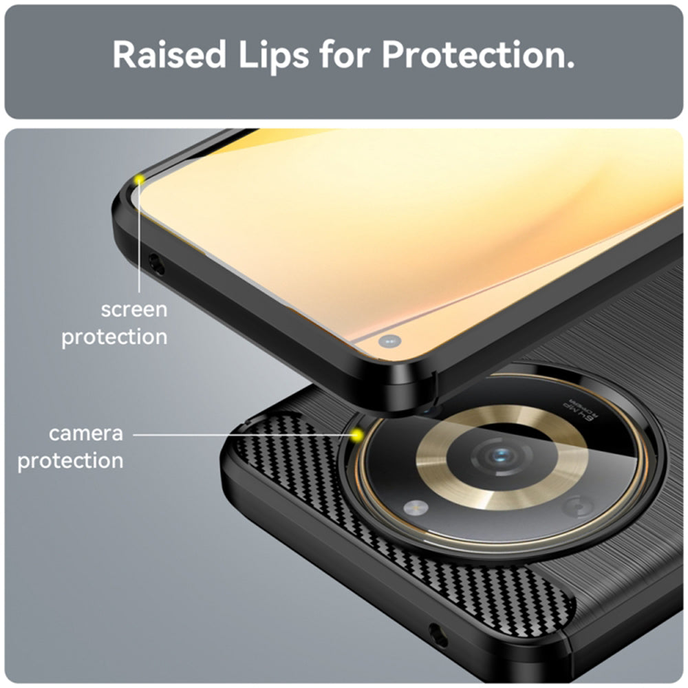 Capa para Realme 11 4G, Techsuit, Carbono, Preta