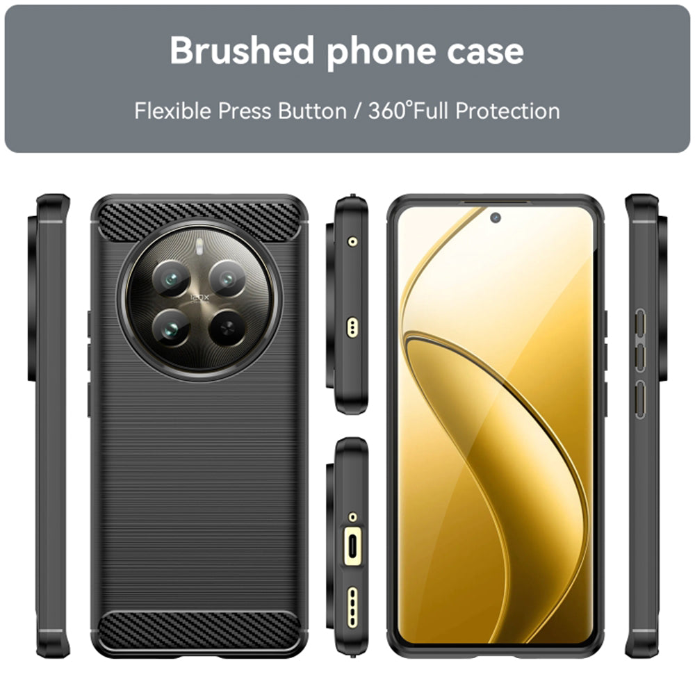 Capa para Realme 12 Pro / 12 Pro+, Techsuit, Carbono, Preta