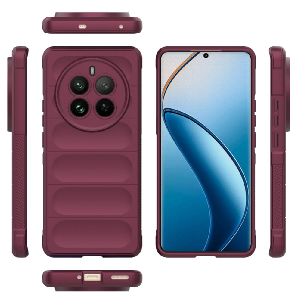 Case for Realme 12 Pro / 12 Pro+, Techsuit, Magic Shield, Burgundy