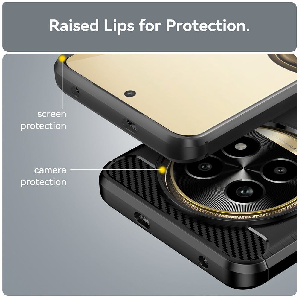 Capa para Realme 13 Pro / 13 Pro+, Techsuit, Carbono, Preta
