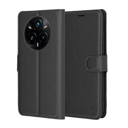 Capa para Realme 14 Pro+, Techsuit, Leather Folio, Preta