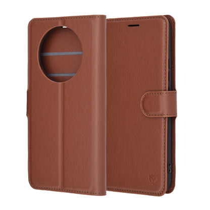 Case for Realme 14 Pro, Techsuit, Leather Folio, Brown