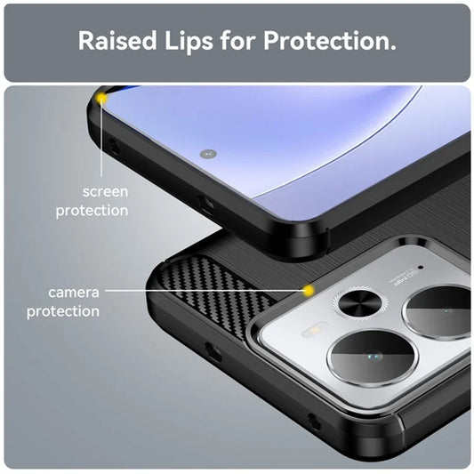 Capa para Realme 14T / 14, Techsuit, Carbono, Preta