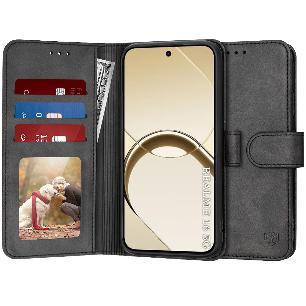 Capa para Realme 16, Techsuit, Diary Book, Preta