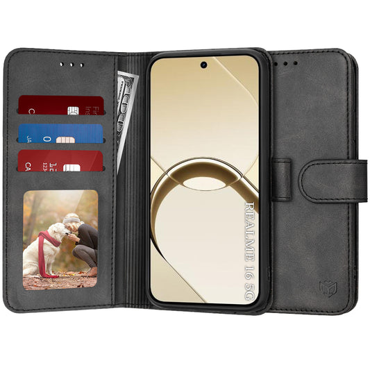 Capa para Realme 16, Techsuit, Diary Book, Preta