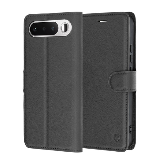 Capa para Realme 16, Techsuit, Leather Folio, Preta